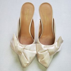 Kate Spade Ivory Bow Heels